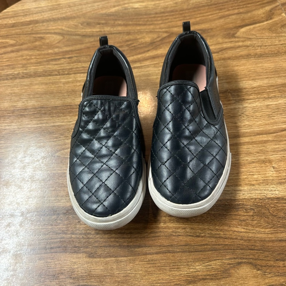 Crazy8 Quilted Black Slip-On Sneakers